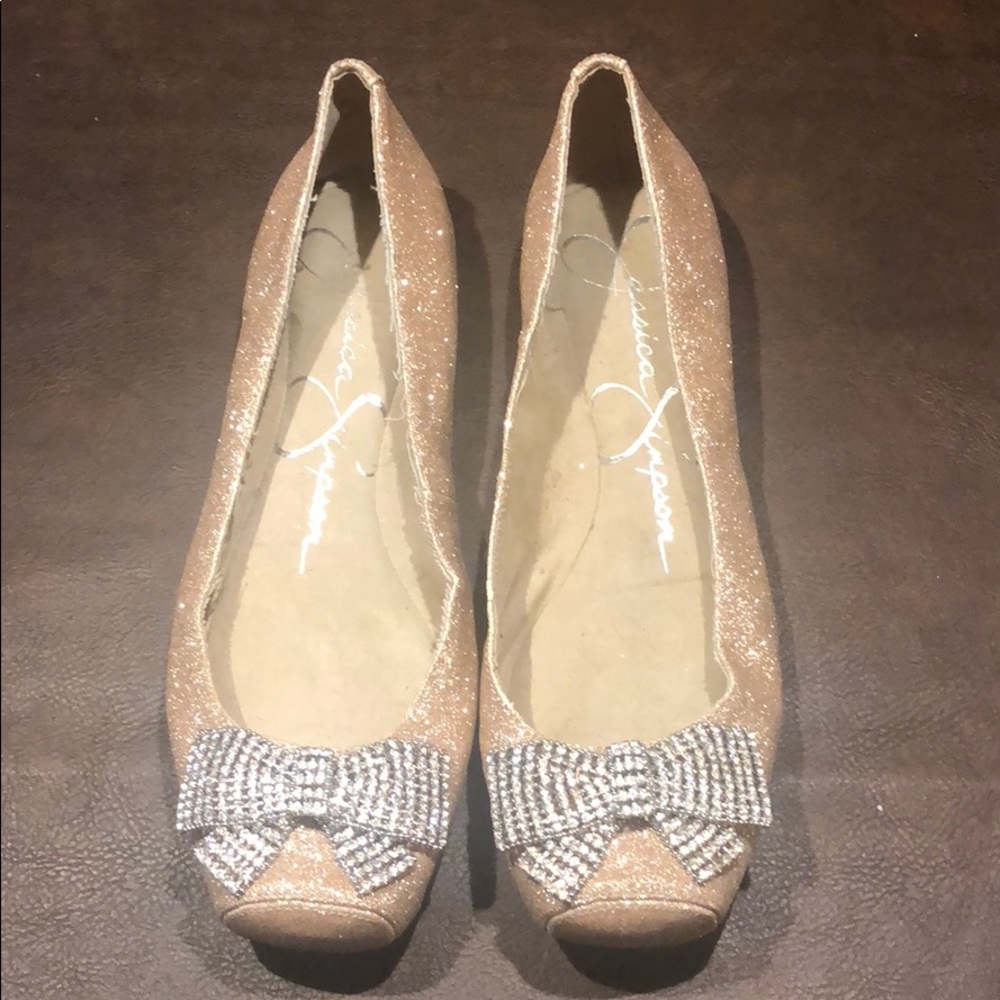 Jessica Simpson sparkle crystal flats